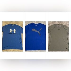 💙Men’s Puma, Nike and UA, 2 are XL and 1 is XXL💙